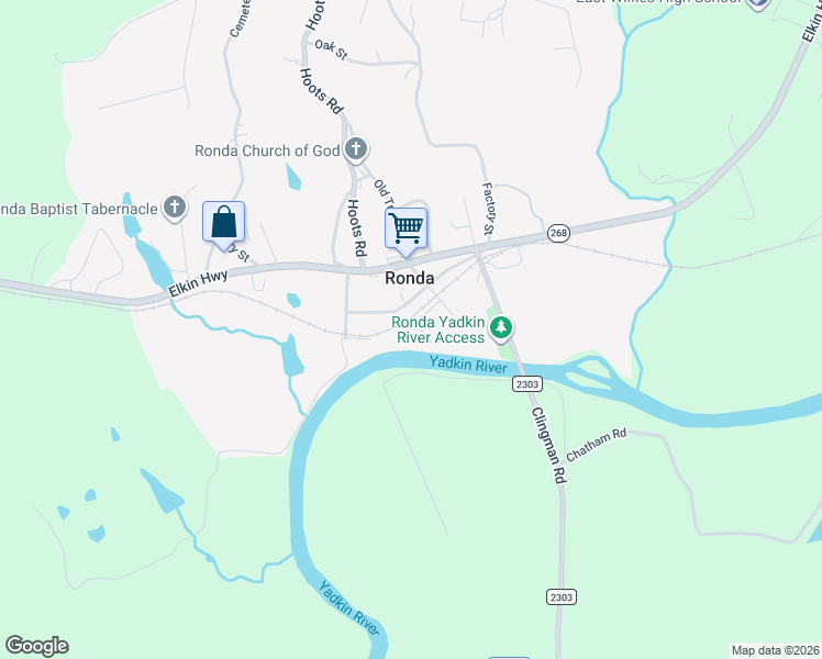 map of restaurants, bars, coffee shops, grocery stores, and more near 322 3rd Street in Ronda