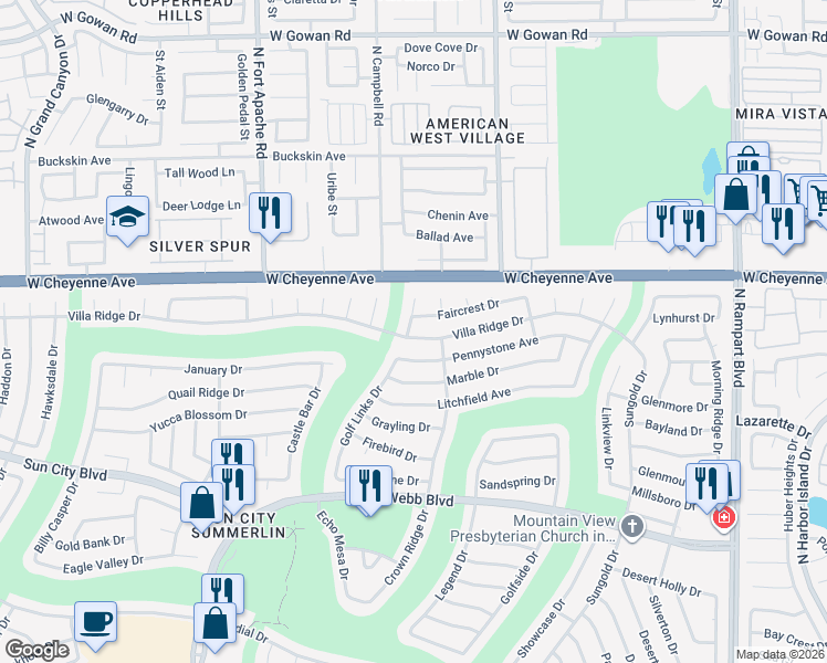 map of restaurants, bars, coffee shops, grocery stores, and more near 3049 Wonderview Drive in Las Vegas