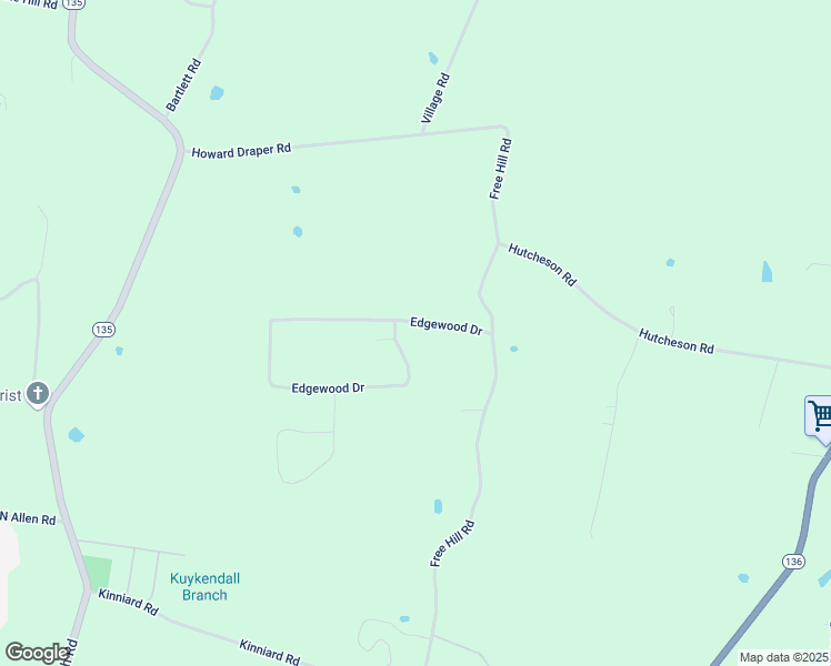 map of restaurants, bars, coffee shops, grocery stores, and more near 277 Edgewood Drive in Cookeville