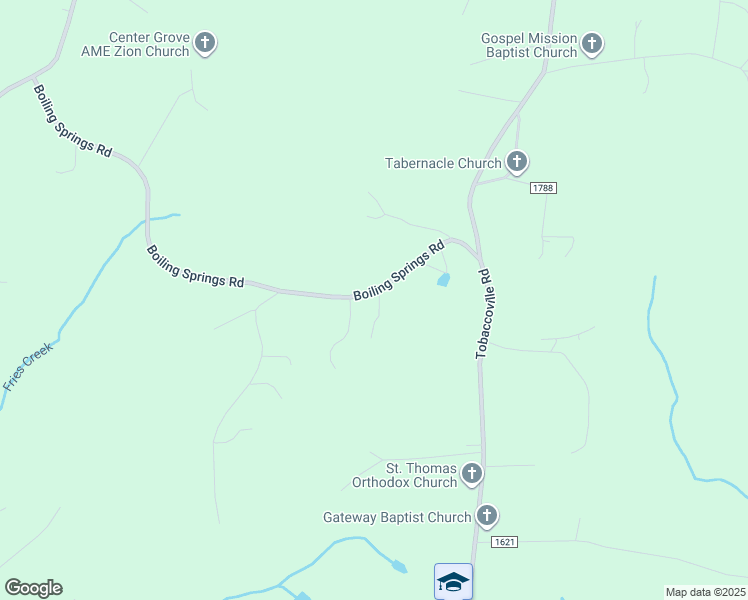 map of restaurants, bars, coffee shops, grocery stores, and more near 4890 Boiling Springs Road in Tobaccoville
