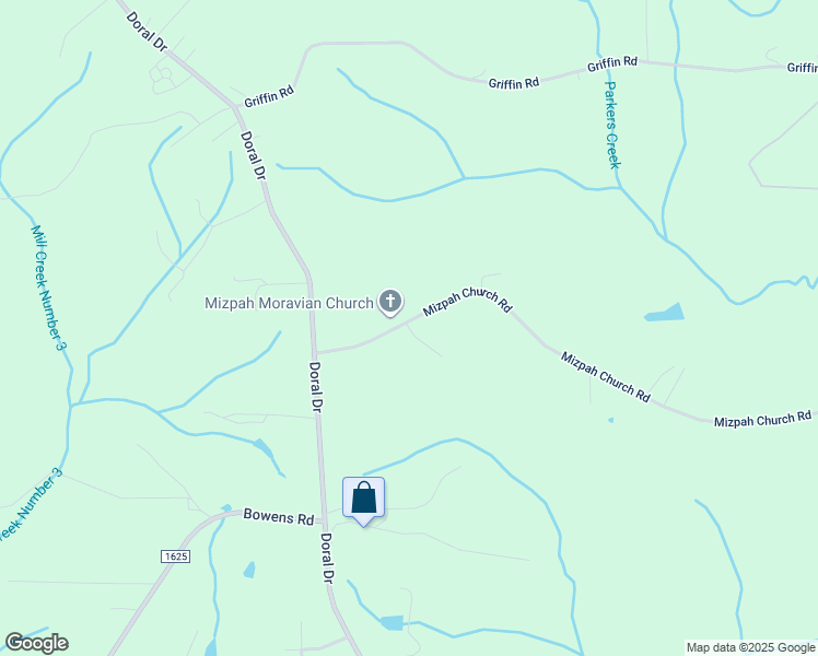 map of restaurants, bars, coffee shops, grocery stores, and more near Jesse Briggs Road in Rural Hall