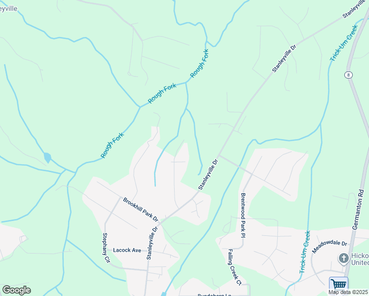 map of restaurants, bars, coffee shops, grocery stores, and more near 1148 Ridgecliff Drive in Rural Hall