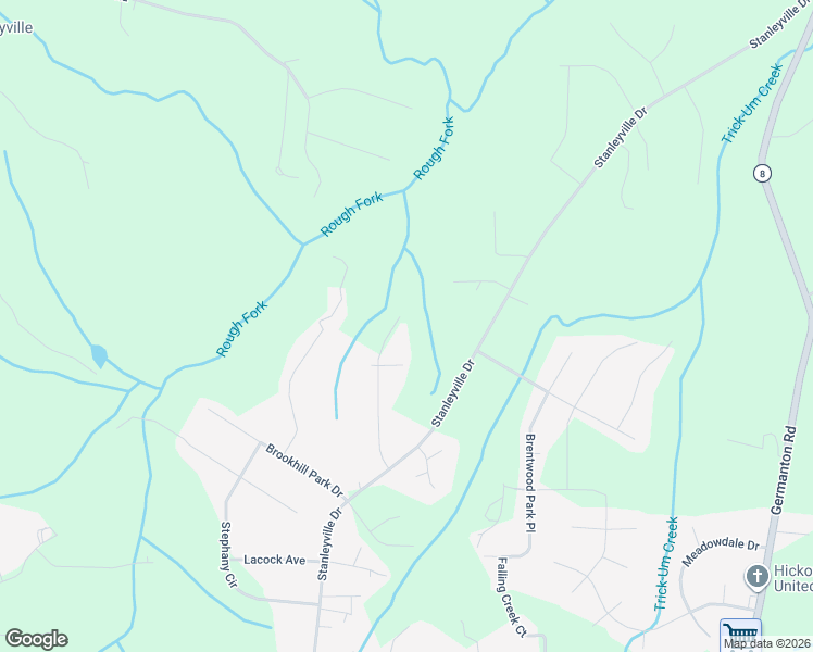 map of restaurants, bars, coffee shops, grocery stores, and more near 1152 Ridgecliff Dr in Rural Hall