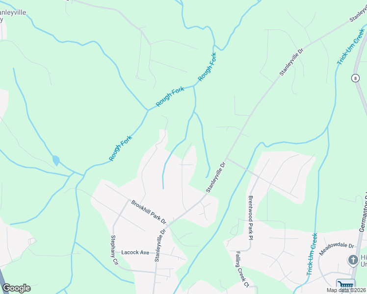 map of restaurants, bars, coffee shops, grocery stores, and more near 1161 Ridgecliff Drive in Rural Hall