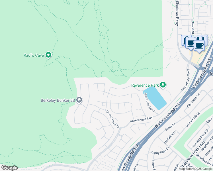 map of restaurants, bars, coffee shops, grocery stores, and more near 3120 Greenscape Lane in Las Vegas