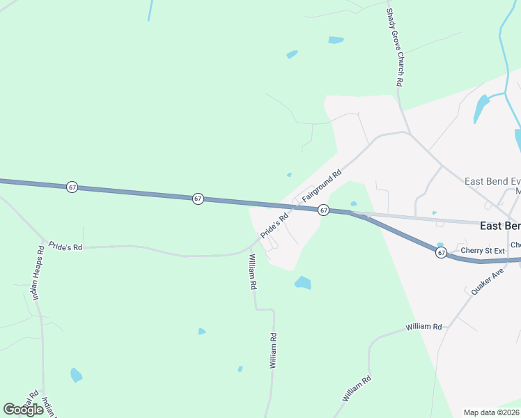 map of restaurants, bars, coffee shops, grocery stores, and more near 8306 North Carolina 67 in East Bend