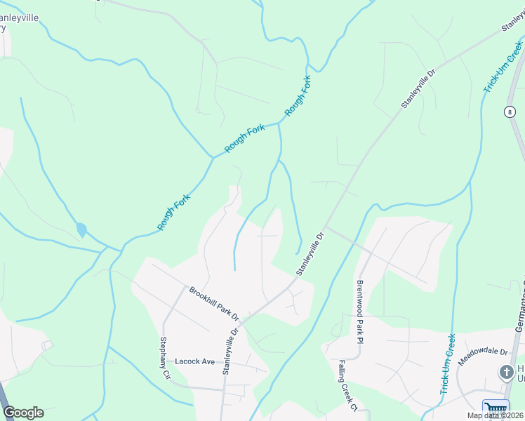 map of restaurants, bars, coffee shops, grocery stores, and more near 1161 Ridgecliff Drive in Rural Hall