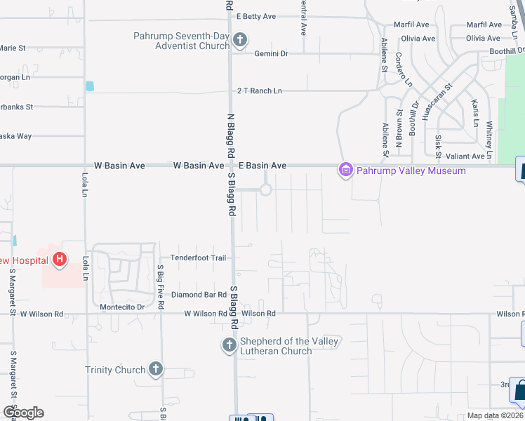 map of restaurants, bars, coffee shops, grocery stores, and more near 151 Mondale Court in Pahrump