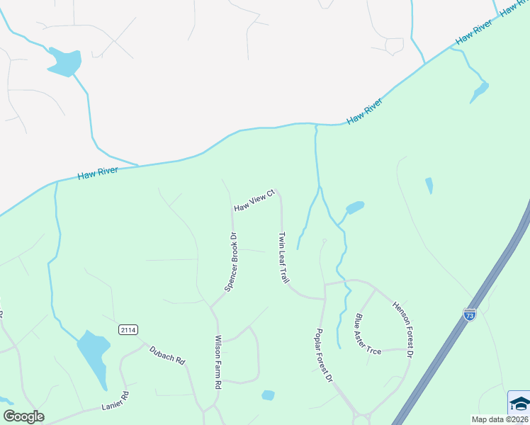 map of restaurants, bars, coffee shops, grocery stores, and more near 6989 Haw View Court in Summerfield