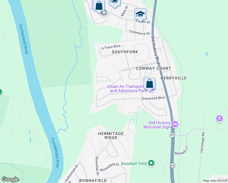 map of restaurants, bars, coffee shops, grocery stores, and more near 756 Jaywood Drive in Nashville
