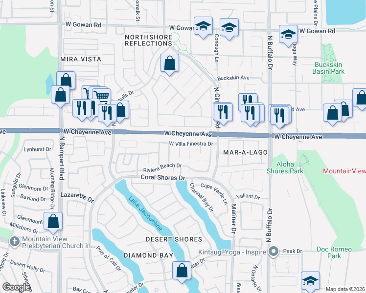 map of restaurants, bars, coffee shops, grocery stores, and more near 3120 Siena Circle in Las Vegas