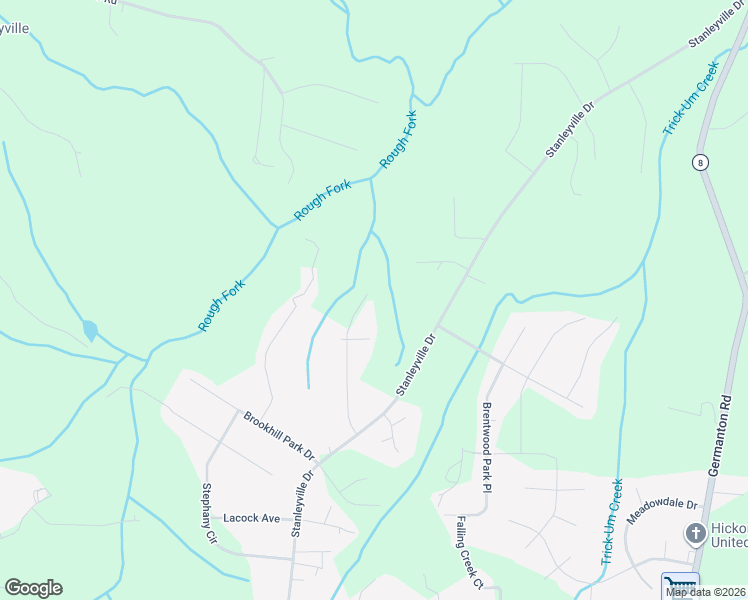 map of restaurants, bars, coffee shops, grocery stores, and more near 1152 Ridgecliff Drive in Rural Hall
