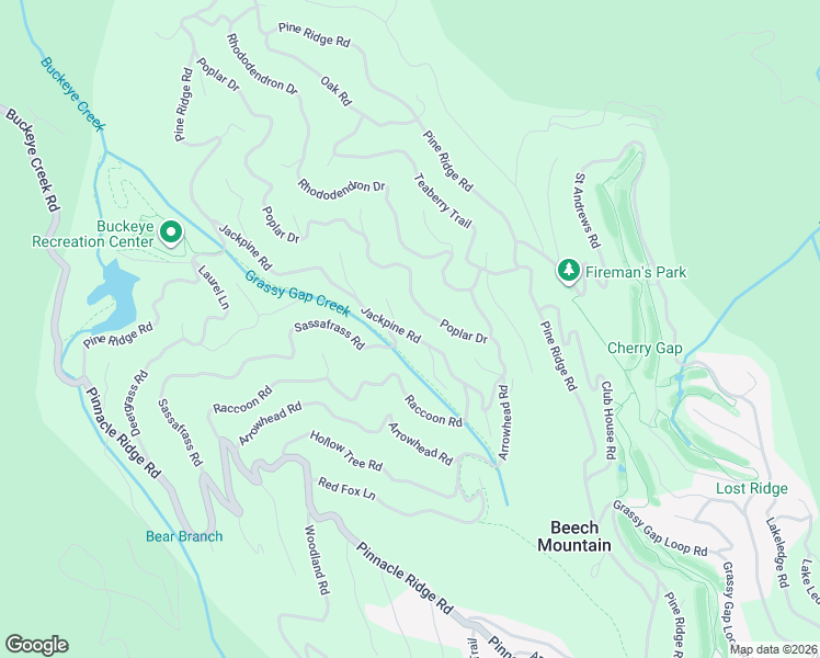 map of restaurants, bars, coffee shops, grocery stores, and more near 216 Jackpine Road in Beech Mountain