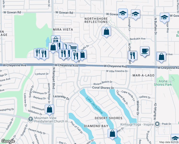 map of restaurants, bars, coffee shops, grocery stores, and more near 8204 Hamilton Beach Lane in Las Vegas