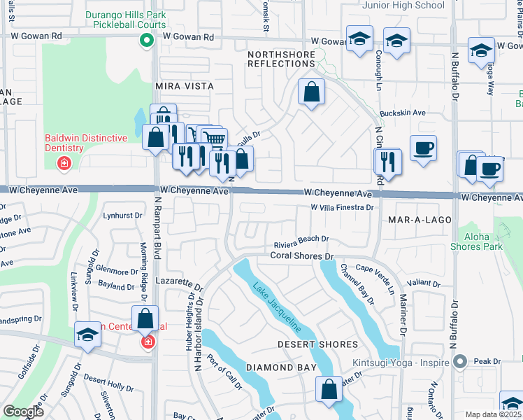 map of restaurants, bars, coffee shops, grocery stores, and more near 8204 Hamilton Beach Lane in Las Vegas