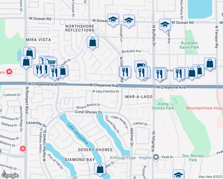 map of restaurants, bars, coffee shops, grocery stores, and more near 7824 West Villa Finestra Drive in Las Vegas