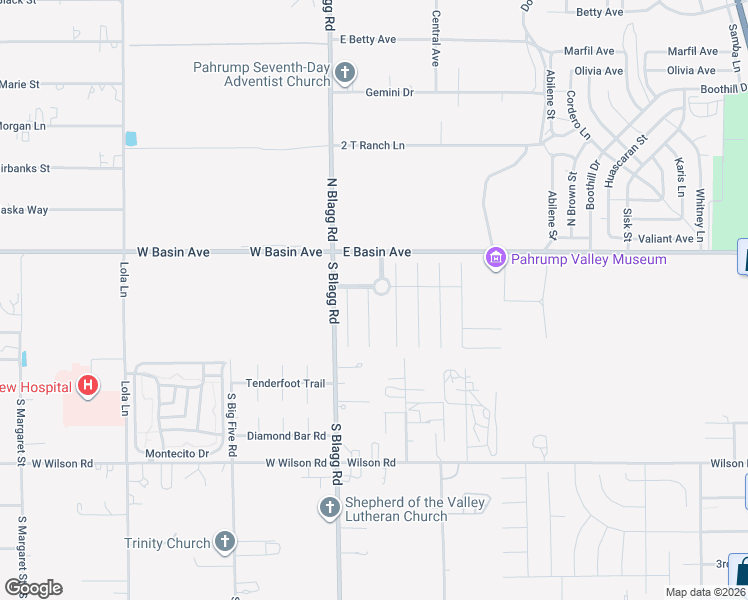 map of restaurants, bars, coffee shops, grocery stores, and more near 111 Mondale Court in Pahrump