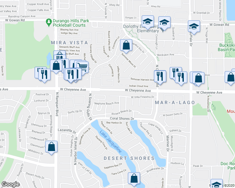 map of restaurants, bars, coffee shops, grocery stores, and more near 8101 West Villa Finestra Drive in Las Vegas