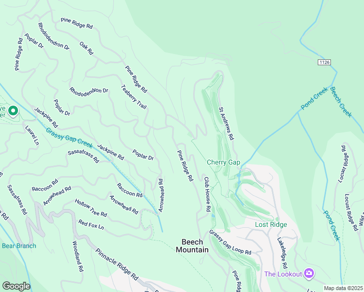 map of restaurants, bars, coffee shops, grocery stores, and more near 139 Club House Road in Beech Mountain