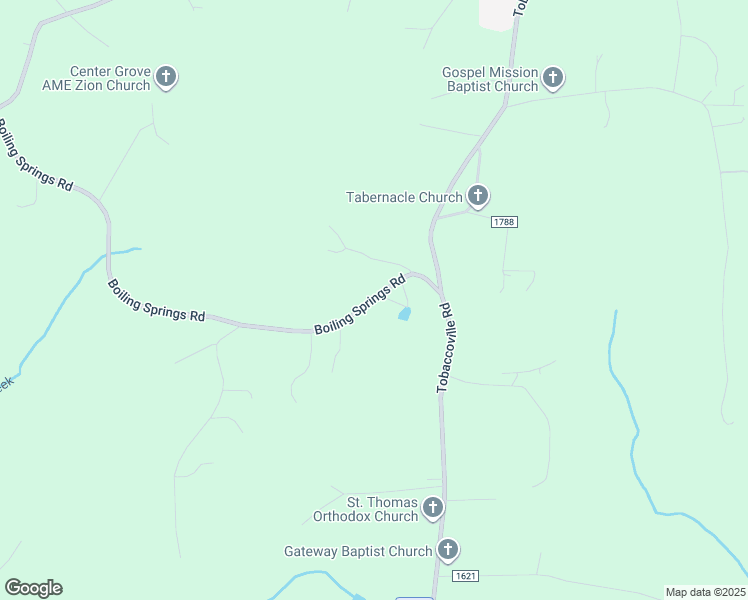 map of restaurants, bars, coffee shops, grocery stores, and more near 4770 Boiling Springs Road in Tobaccoville