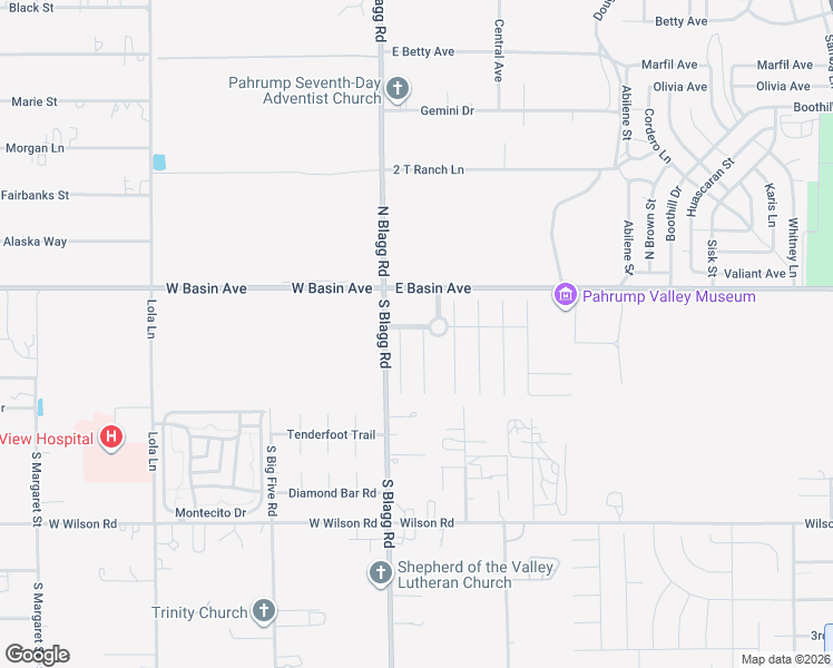 map of restaurants, bars, coffee shops, grocery stores, and more near 90 Mondale Court in Pahrump