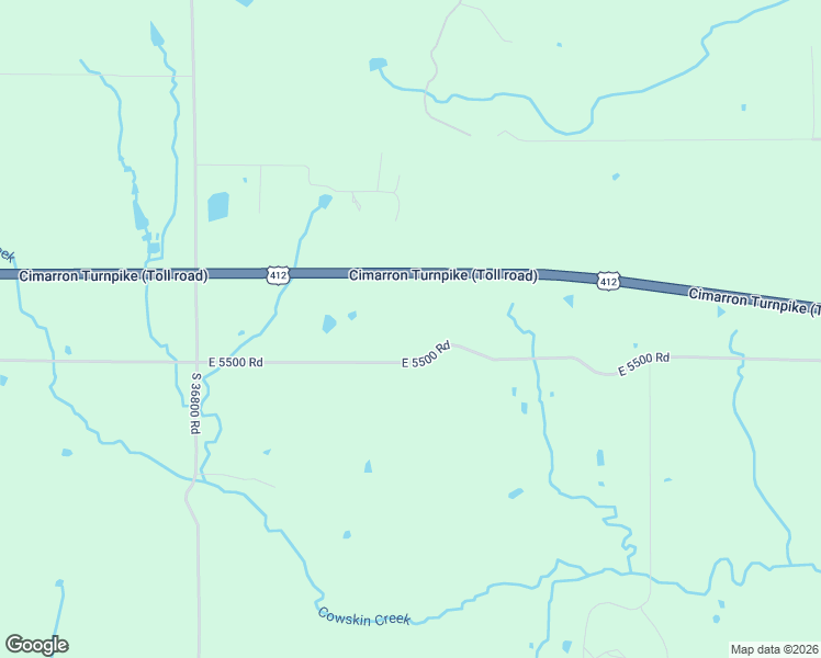 map of restaurants, bars, coffee shops, grocery stores, and more near 368461 East 5500 Road in Terlton