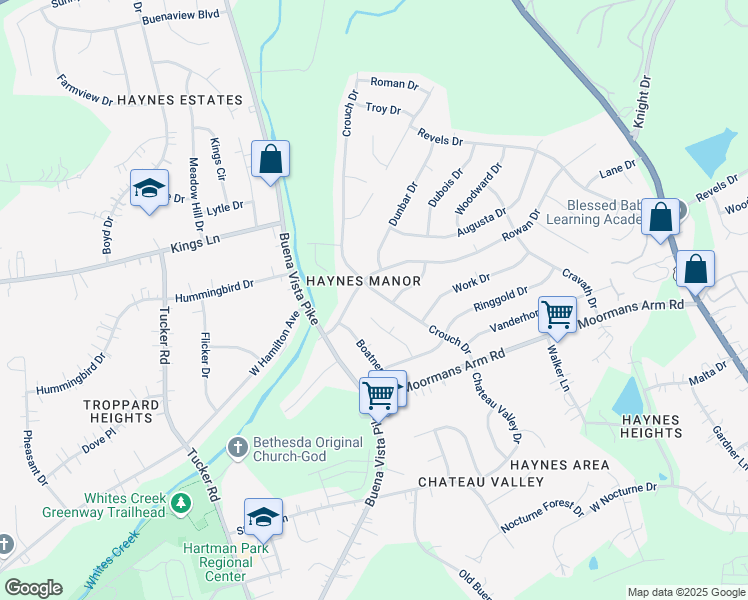 map of restaurants, bars, coffee shops, grocery stores, and more near 751 Rowan Drive in Nashville