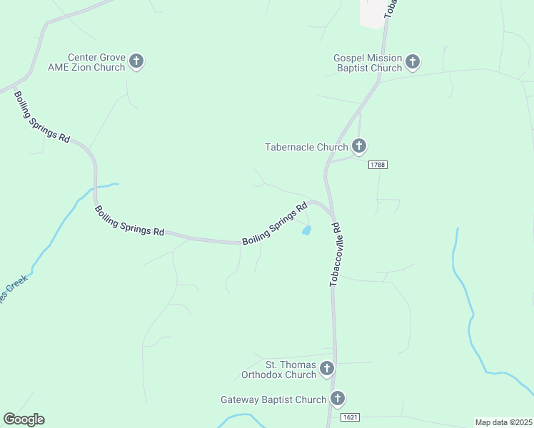 map of restaurants, bars, coffee shops, grocery stores, and more near 4639 Boiling Springs Road in Tobaccoville