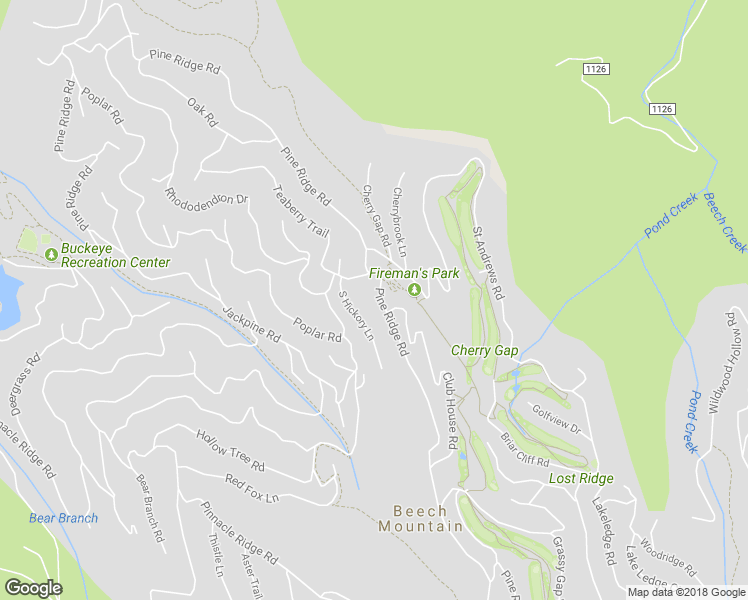 map of restaurants, bars, coffee shops, grocery stores, and more near 605 Pine Ridge Road in Beech Mountain