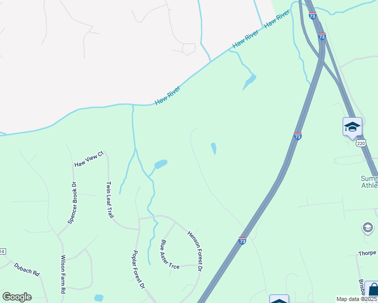 map of restaurants, bars, coffee shops, grocery stores, and more near 7681 Deboe Road in Summerfield