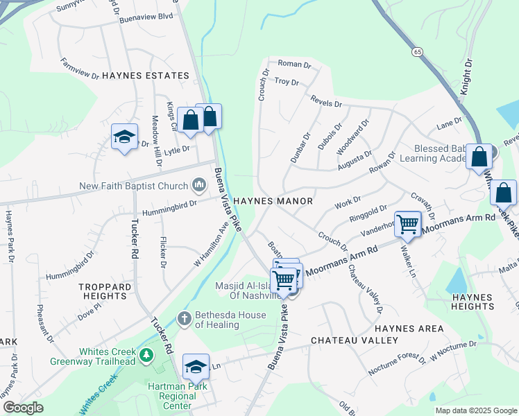 map of restaurants, bars, coffee shops, grocery stores, and more near 3847 Crouch Drive in Nashville