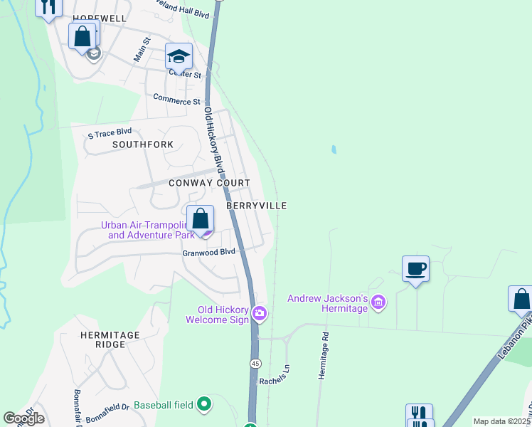 map of restaurants, bars, coffee shops, grocery stores, and more near 4312 Woods Street in Nashville