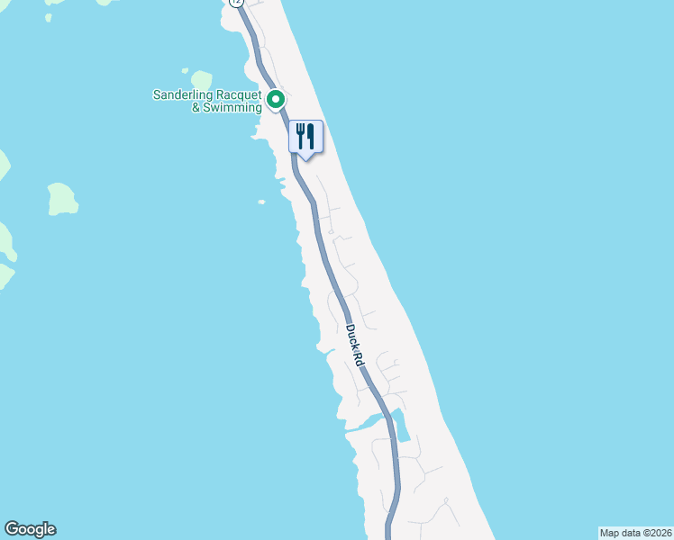 map of restaurants, bars, coffee shops, grocery stores, and more near 133 Martin Lane in Kitty Hawk