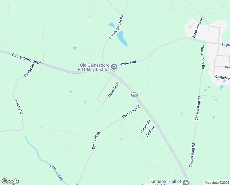 map of restaurants, bars, coffee shops, grocery stores, and more near 2907 Oakdale Circle in Cookeville