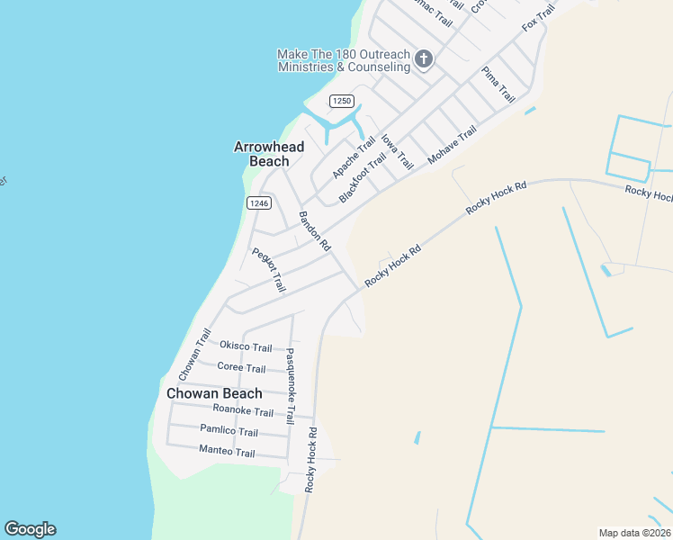 map of restaurants, bars, coffee shops, grocery stores, and more near 603 Bandon Road in Edenton