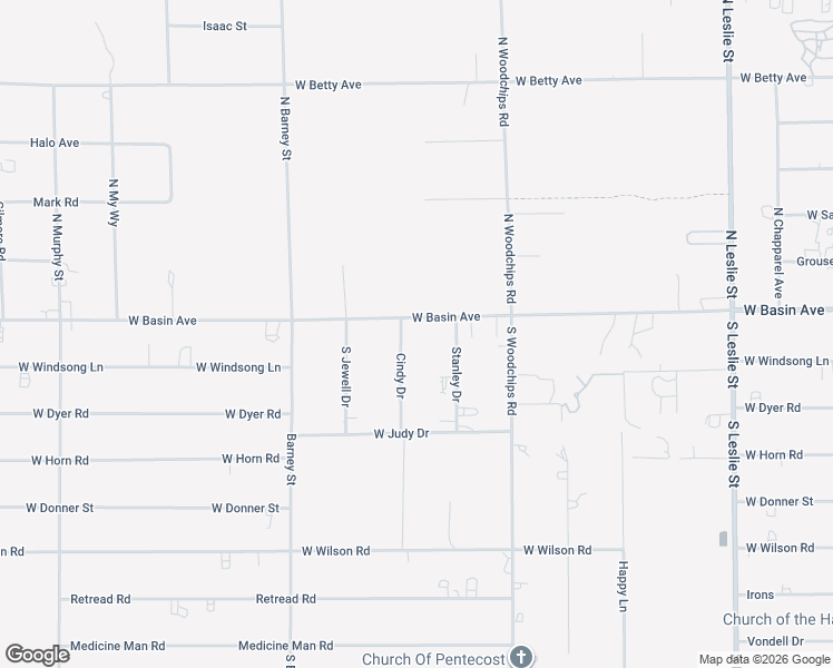 map of restaurants, bars, coffee shops, grocery stores, and more near 2791 West Basin Avenue in Pahrump