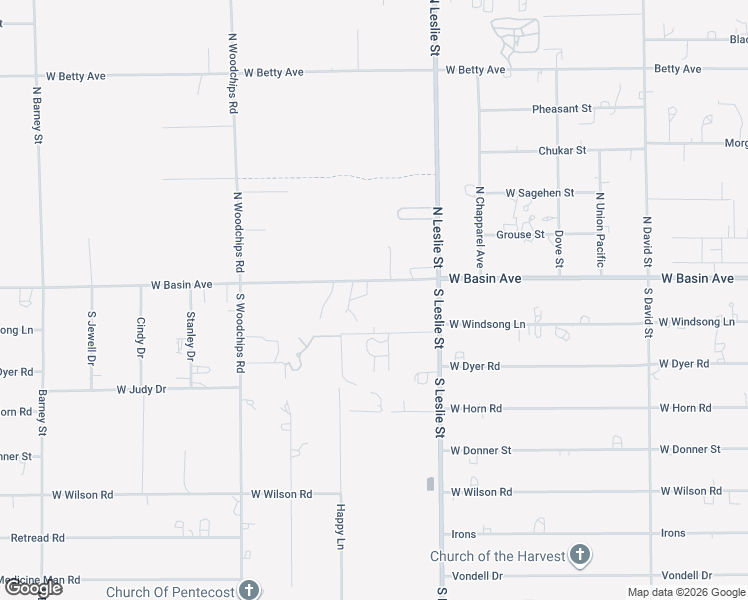 map of restaurants, bars, coffee shops, grocery stores, and more near 2171 West Basin Avenue in Pahrump