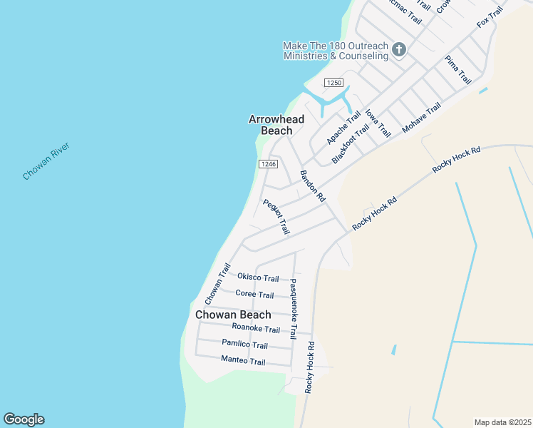 map of restaurants, bars, coffee shops, grocery stores, and more near 102 Peguot Trail in Edenton
