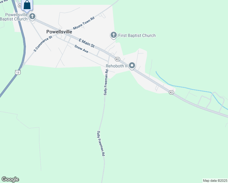 map of restaurants, bars, coffee shops, grocery stores, and more near 133 Sally Freeman Road in Colerain