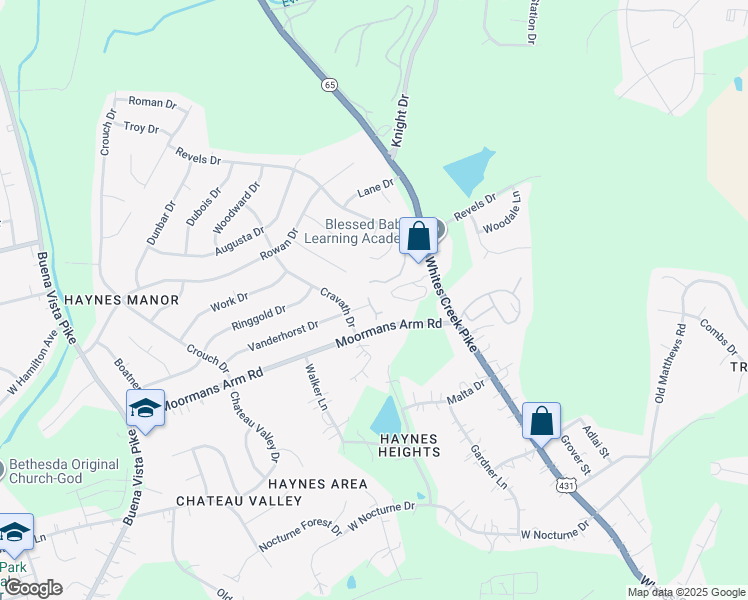 map of restaurants, bars, coffee shops, grocery stores, and more near 306 Vanderhorst Drive in Nashville
