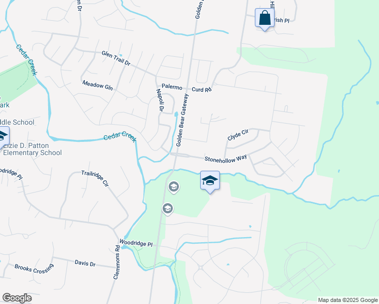 map of restaurants, bars, coffee shops, grocery stores, and more near 1007 Stonehollow Way in Mt. Juliet
