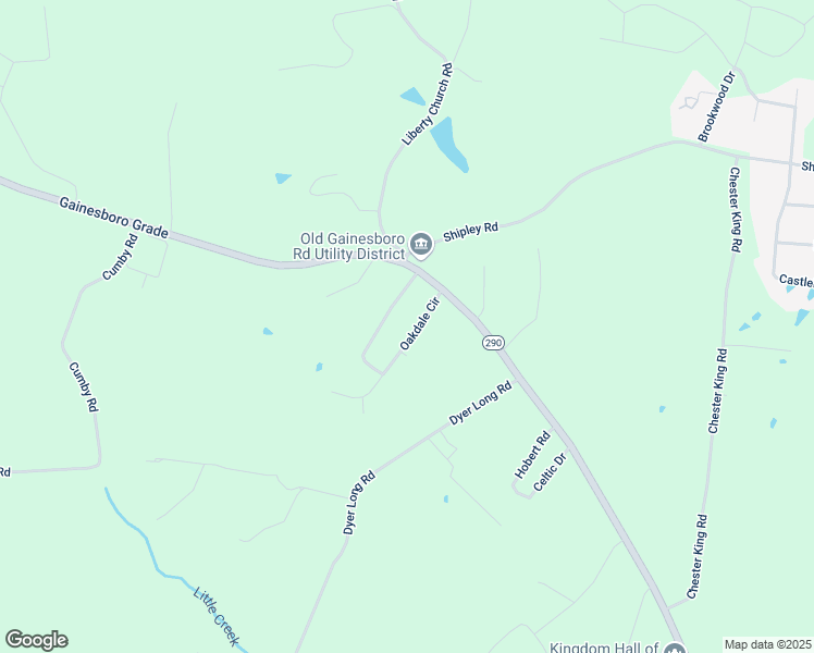 map of restaurants, bars, coffee shops, grocery stores, and more near 2907 Oakdale Circle in Cookeville