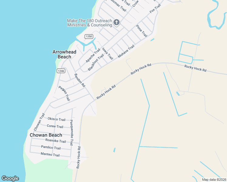 map of restaurants, bars, coffee shops, grocery stores, and more near 3356 Rocky Hock Road in Edenton