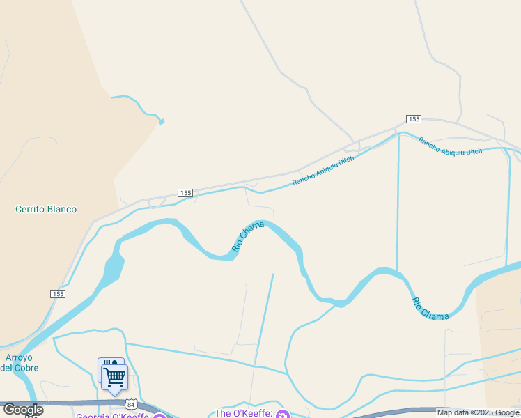 map of restaurants, bars, coffee shops, grocery stores, and more near 425 County Road 155 in Abiquiu