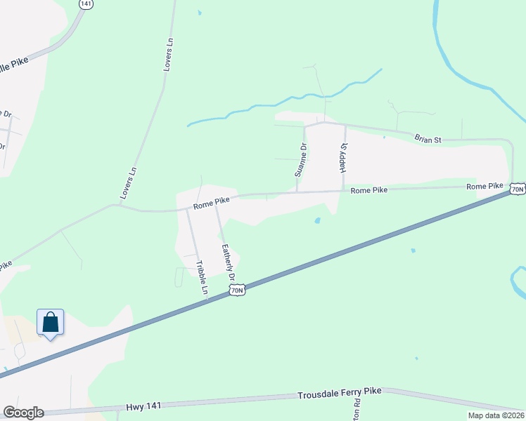 map of restaurants, bars, coffee shops, grocery stores, and more near 915 Rome Pike in Lebanon