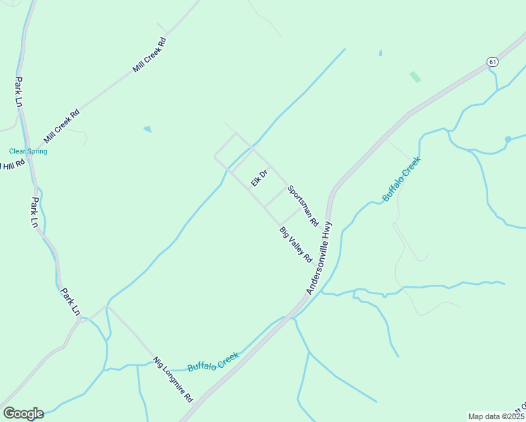 map of restaurants, bars, coffee shops, grocery stores, and more near 305 Big Valley Road in Andersonville