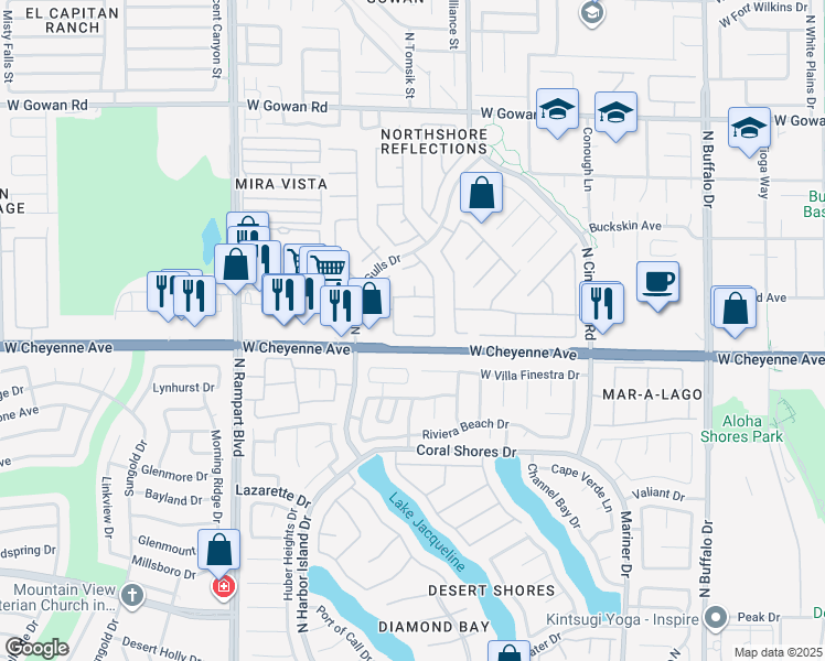map of restaurants, bars, coffee shops, grocery stores, and more near 8124 Dartmoor Avenue in Las Vegas