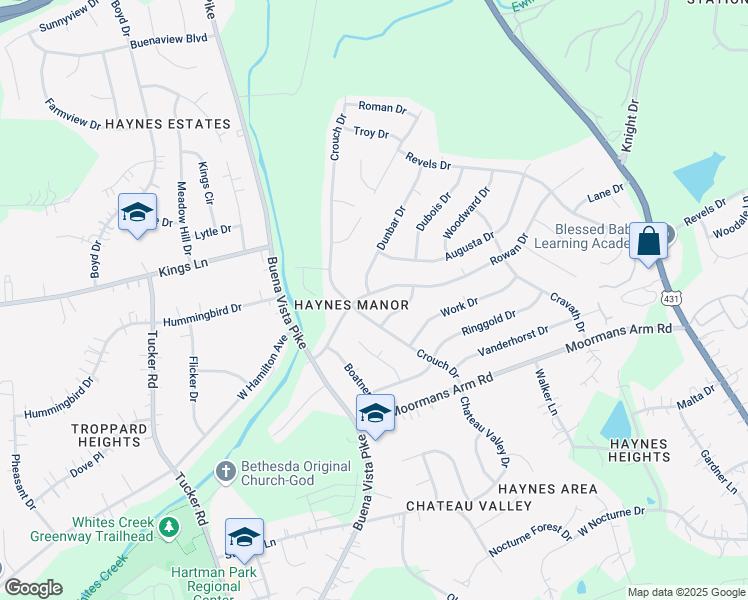 map of restaurants, bars, coffee shops, grocery stores, and more near 751 Rowan Dr in Nashville