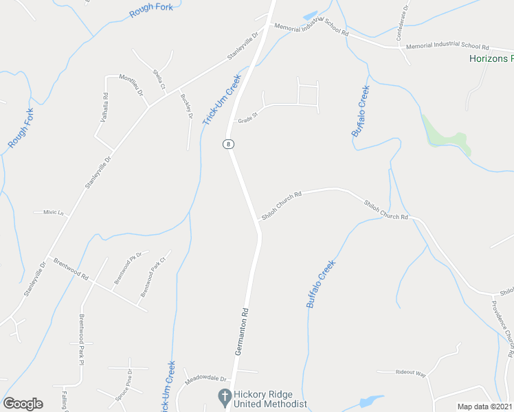 map of restaurants, bars, coffee shops, grocery stores, and more near 6119 Germanton Road in Rural Hall