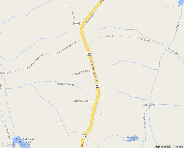 map of restaurants, bars, coffee shops, grocery stores, and more near 7260 Walnut Cove Road in Walkertown